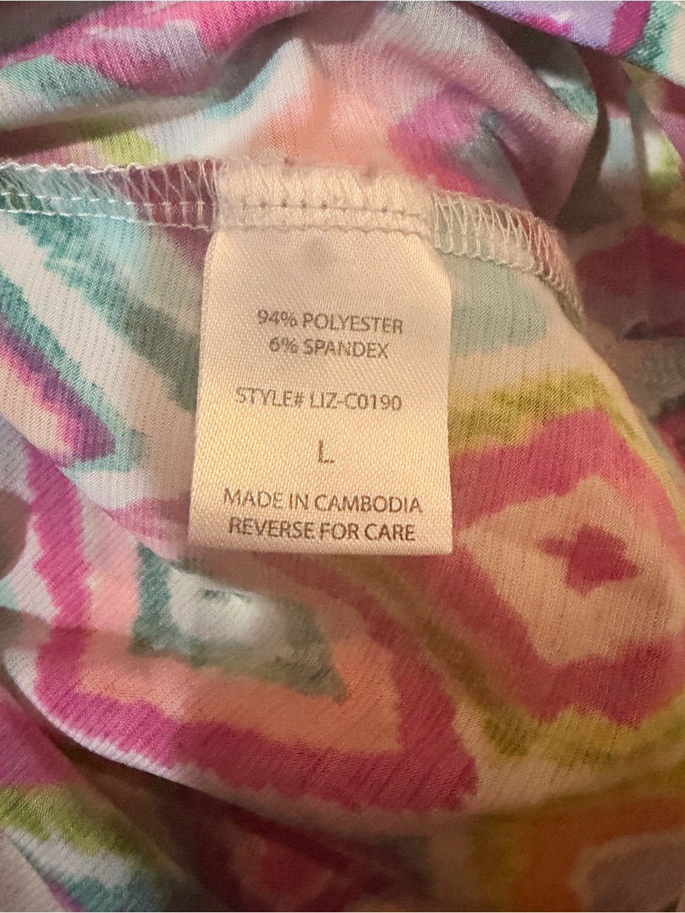 Dear Scarlett vibrant Geometric Button-Front Women's Top - Picture 5 of 5